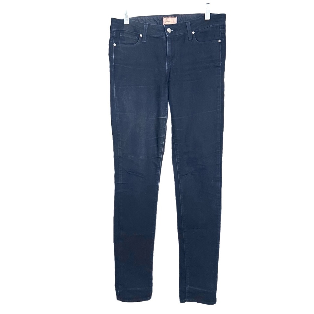 Paige Premium Denim Jeans 29 Peg Skinny Dark Blue Made In USA Stretch Comfort